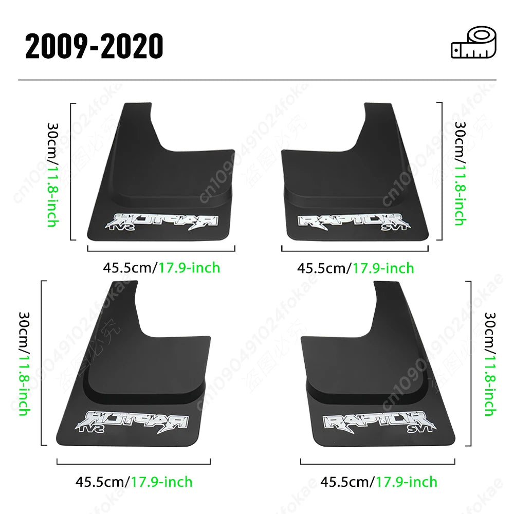 Ford F-150 Mud Flaps 2009-2020 - ABS Splash Guards (4-Piece) - image 8