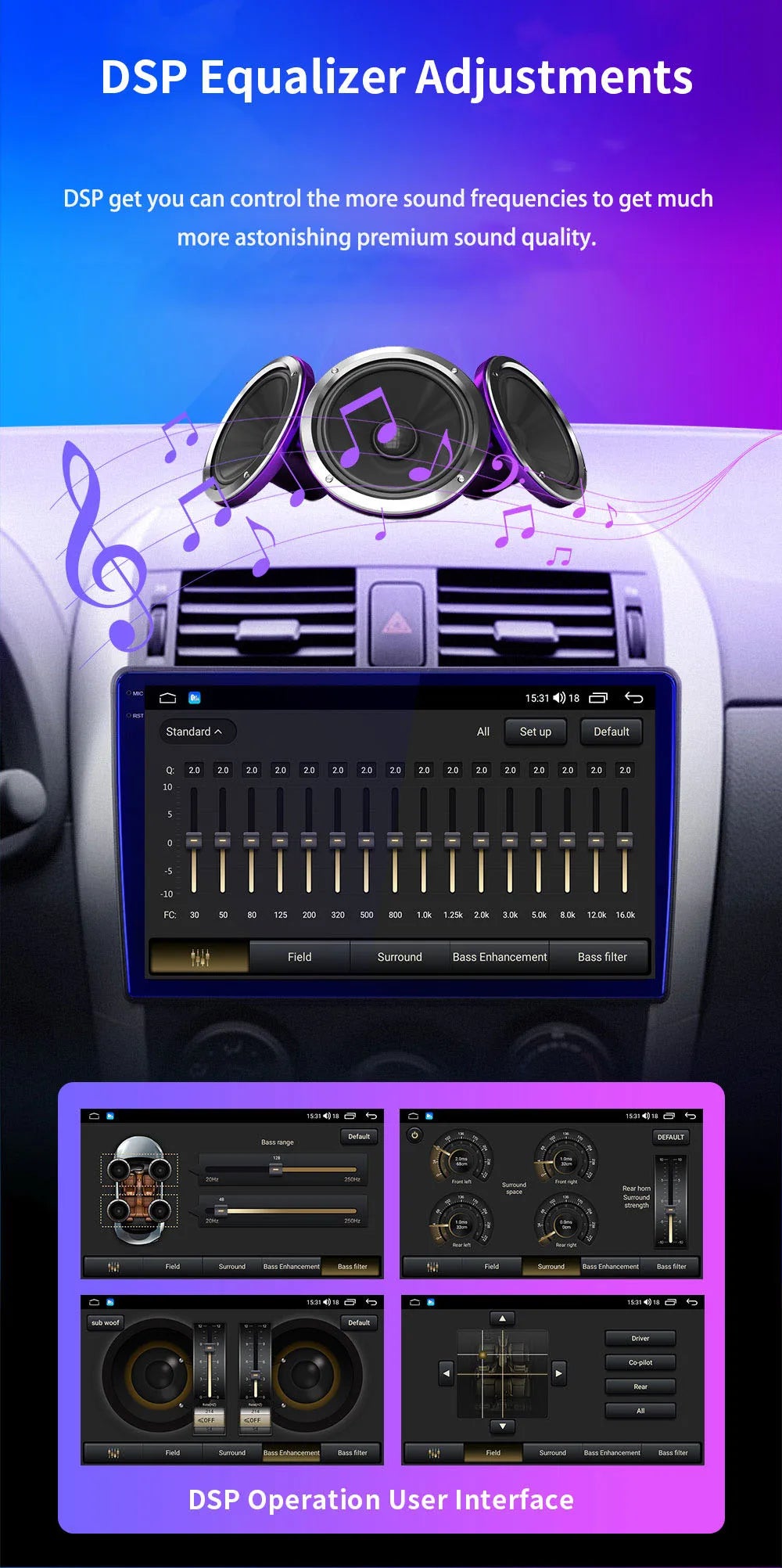 9" Touchscreen CarPlay Android Auto Stereo Chevy Silverado 2014-2018 - image 15