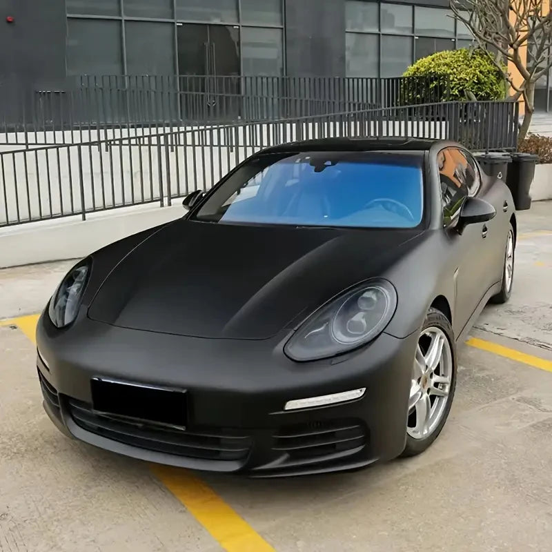 Matte Black Vinyl Wrap Roll – Air Release Adhesive for Car/Motorcycle - image 3