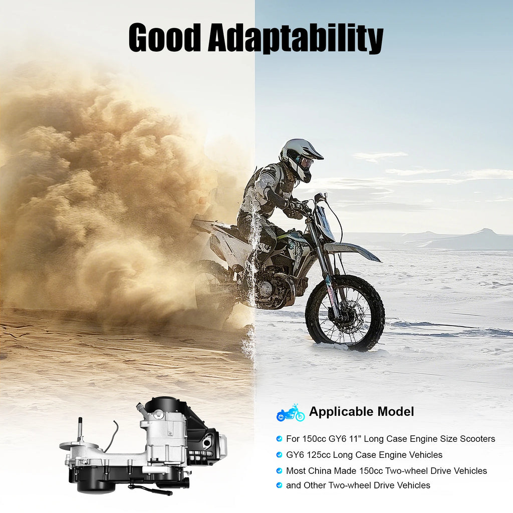 150cc GY6 Long Case Scooter Engine with CVT and Electric Start