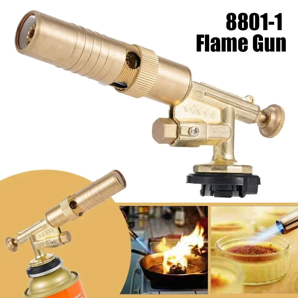 Gas Burner Welding Torch Gold Copper Portable Welding Gas Torch High-Temperature Flame Gas Blow Torch For BBQ Welding & Cooking