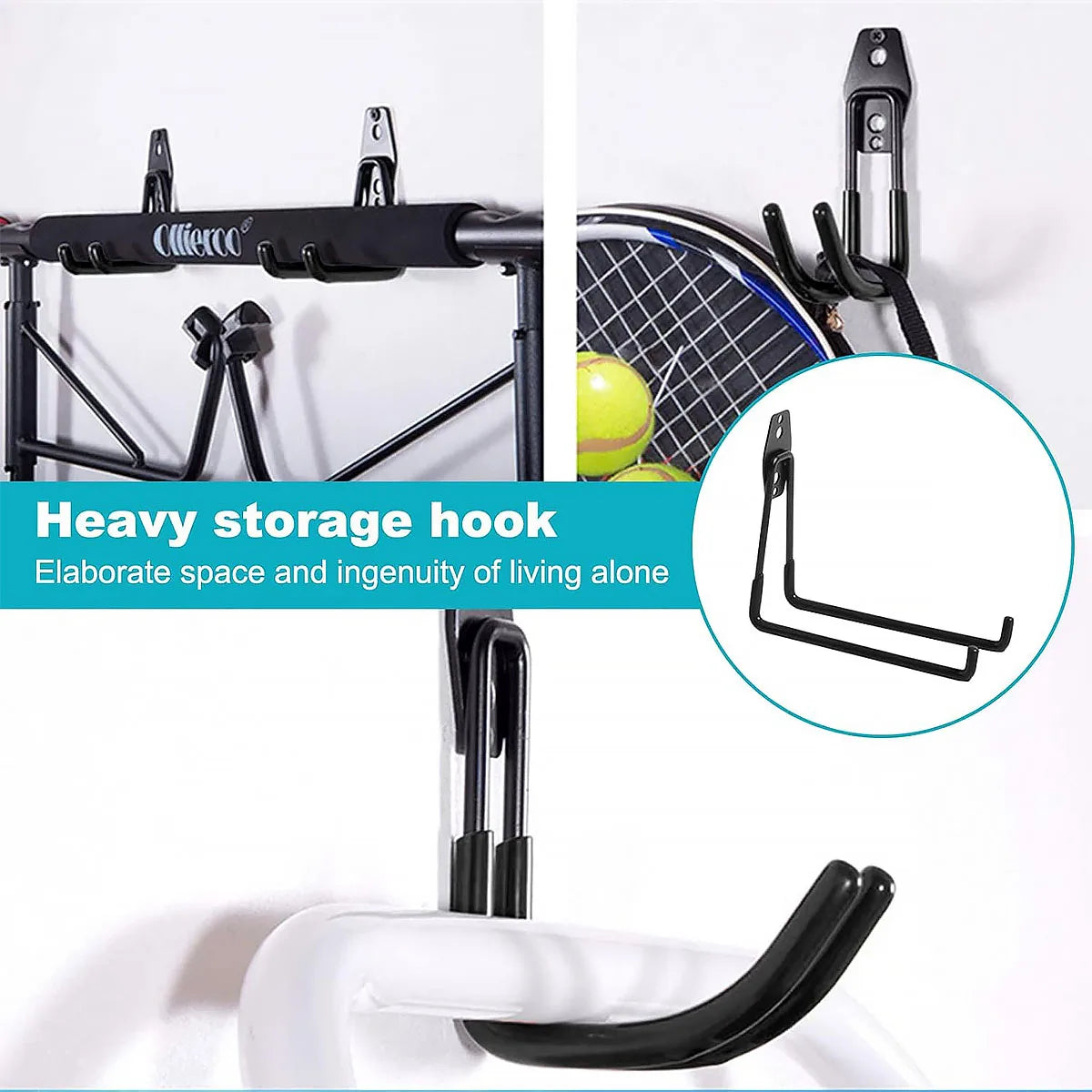Garage Utility Hooks – Garden Tool Wall Organizer