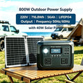 NEW 800W Portable Power Station 600W/800W 589WH Solar Generator Backup Power Bank for Outdoor Camping, Home Emergency, RV Travel