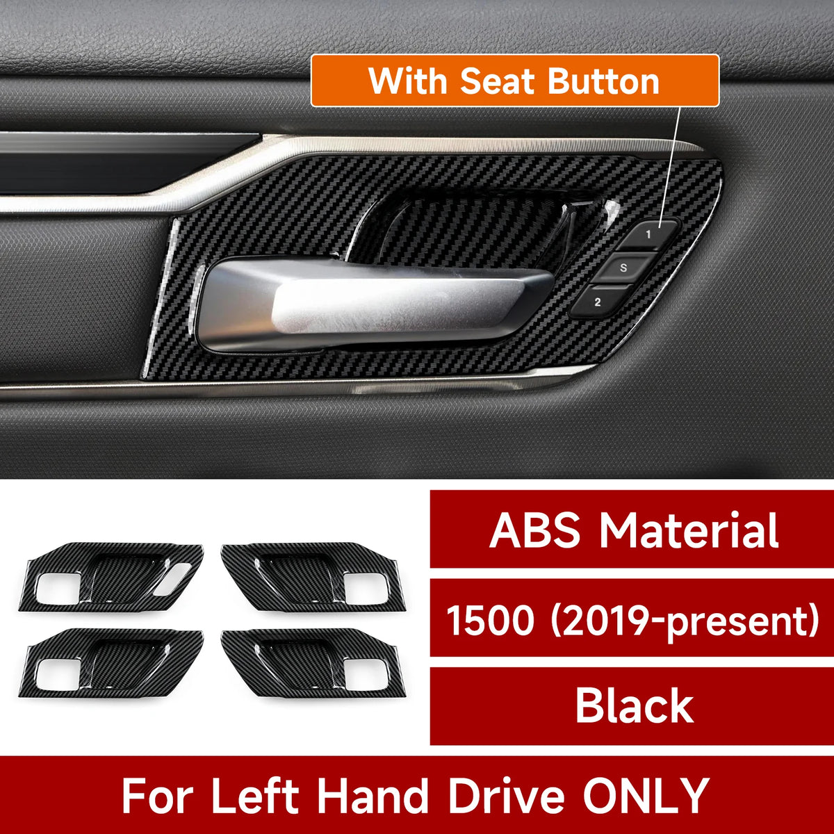 Carbon Fiber Gear Shift Panel Cover for Dodge RAM 2019-2026 - image 23