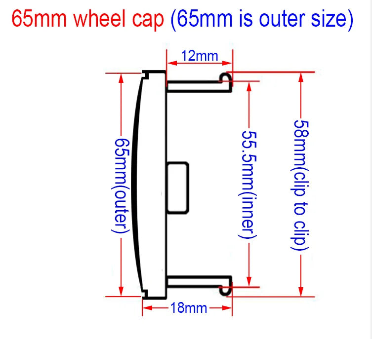 Wheel Center Hub Cap Badges for Kia, 56-68mm 4-Pack - image 8
