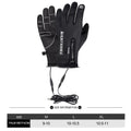 USB Heated Gloves Rechargeable Ski Eletric Thermal Heat Gloves Winter Warm Skiing Gloves for Snowboarding Mountaineering Riding