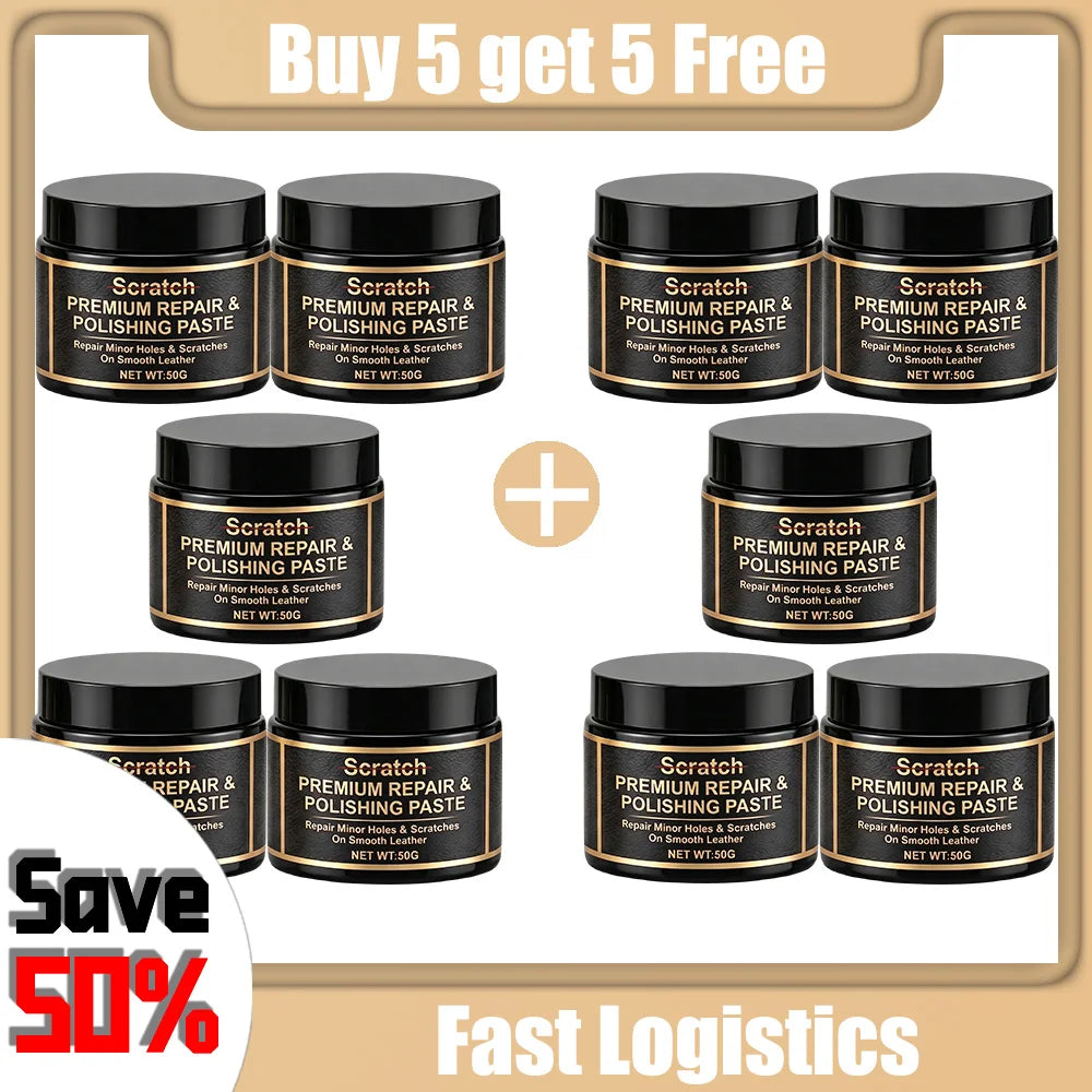 Leather Repair & Polishing Paste for Car Seats, Sofas & Furniture