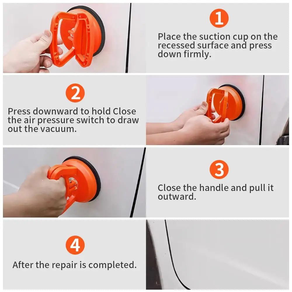 Car Dent Puller Set - 2 Piece Suction Cup Auto Body Repair Tool - image 5