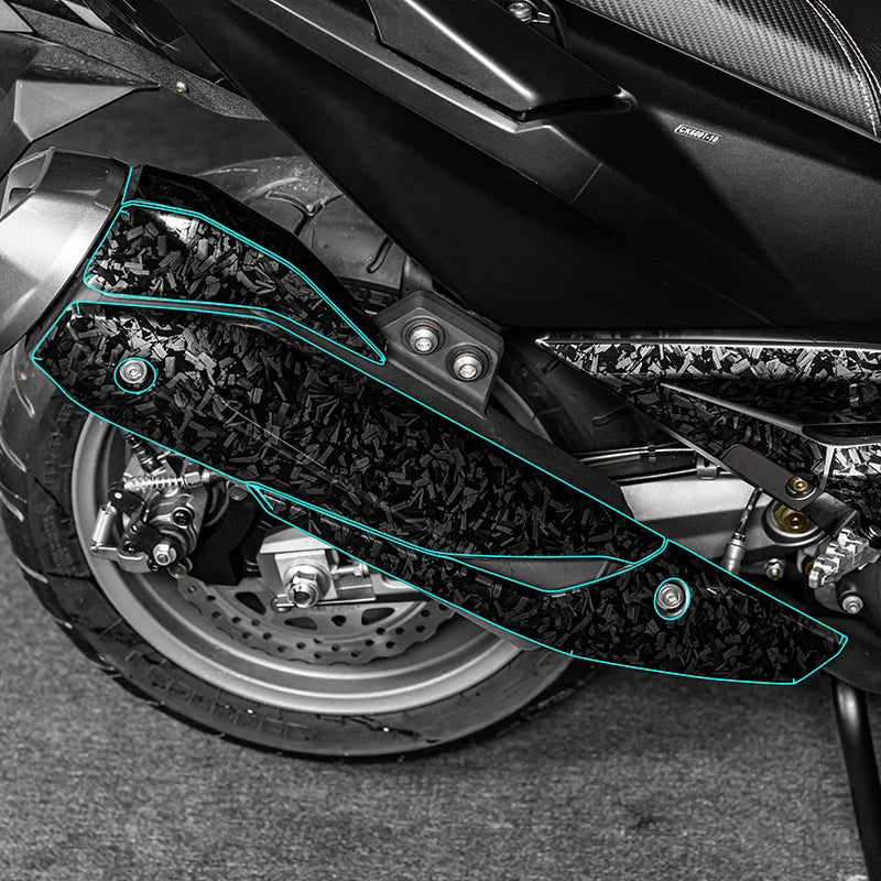Forged Carbon Look Fairing Sticker Kit for Kymco AK550 - view 5