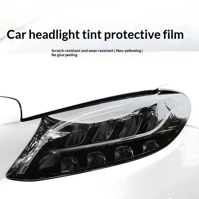 Car Headlight & Taillight Tint Film Self-Adhesive PVC Wrap 30x200cm - image 4