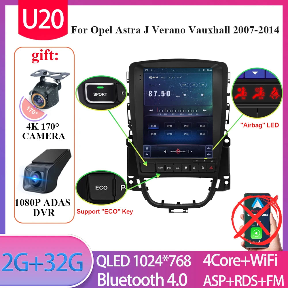 9.7" Android Car Multimedia Player for Opel Astra J & Vauxhall - image 7