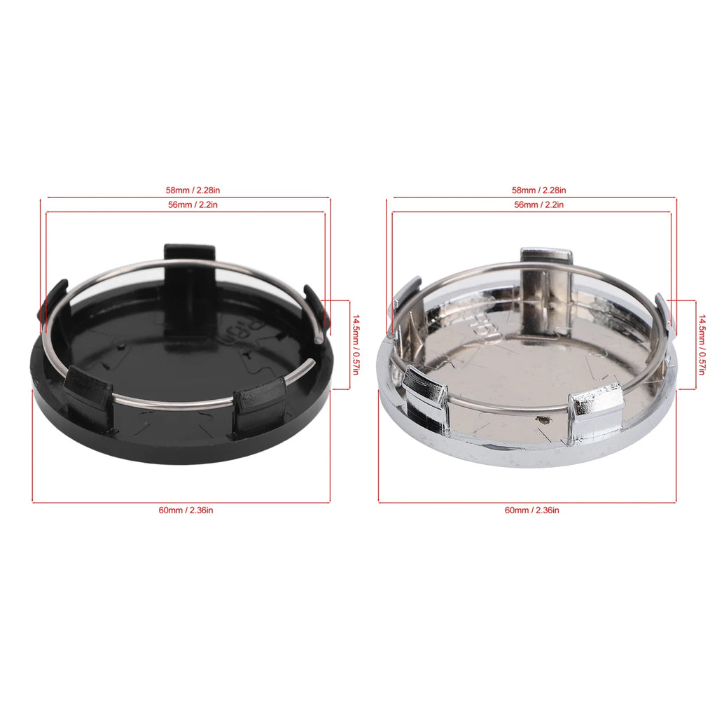Universal 60mm Wheel Center Hub Caps (4 Pack) - Durable ABS - image 5