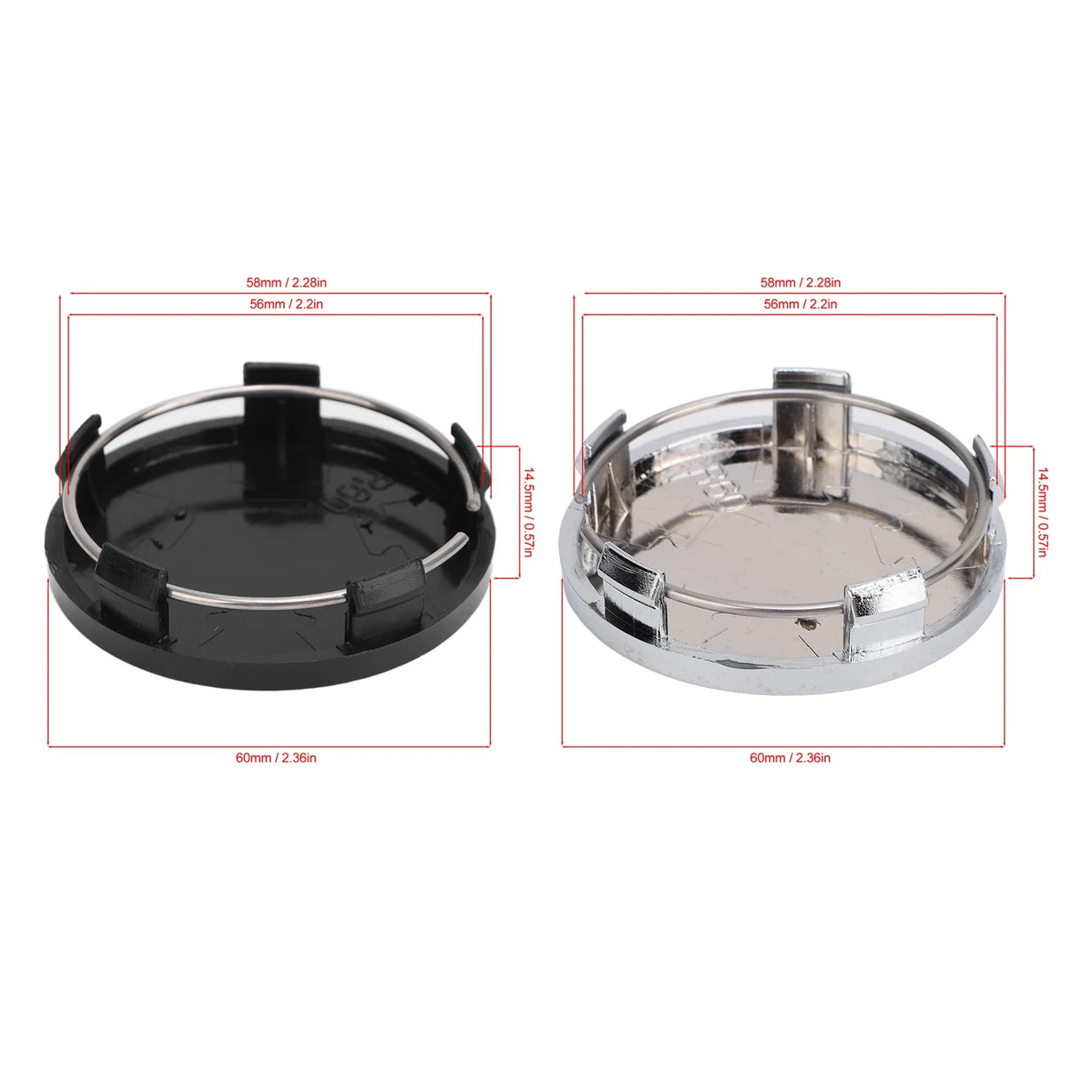 Universal 60mm Wheel Center Hub Caps (4 Pack) - Durable ABS - image 5