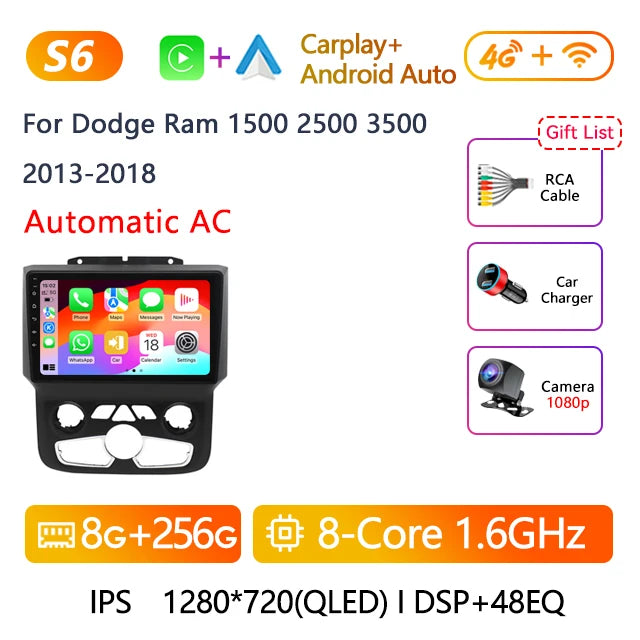 9" Android 12 Car Stereo for Dodge Ram 1500-3500, 6GB+128GB - image 29