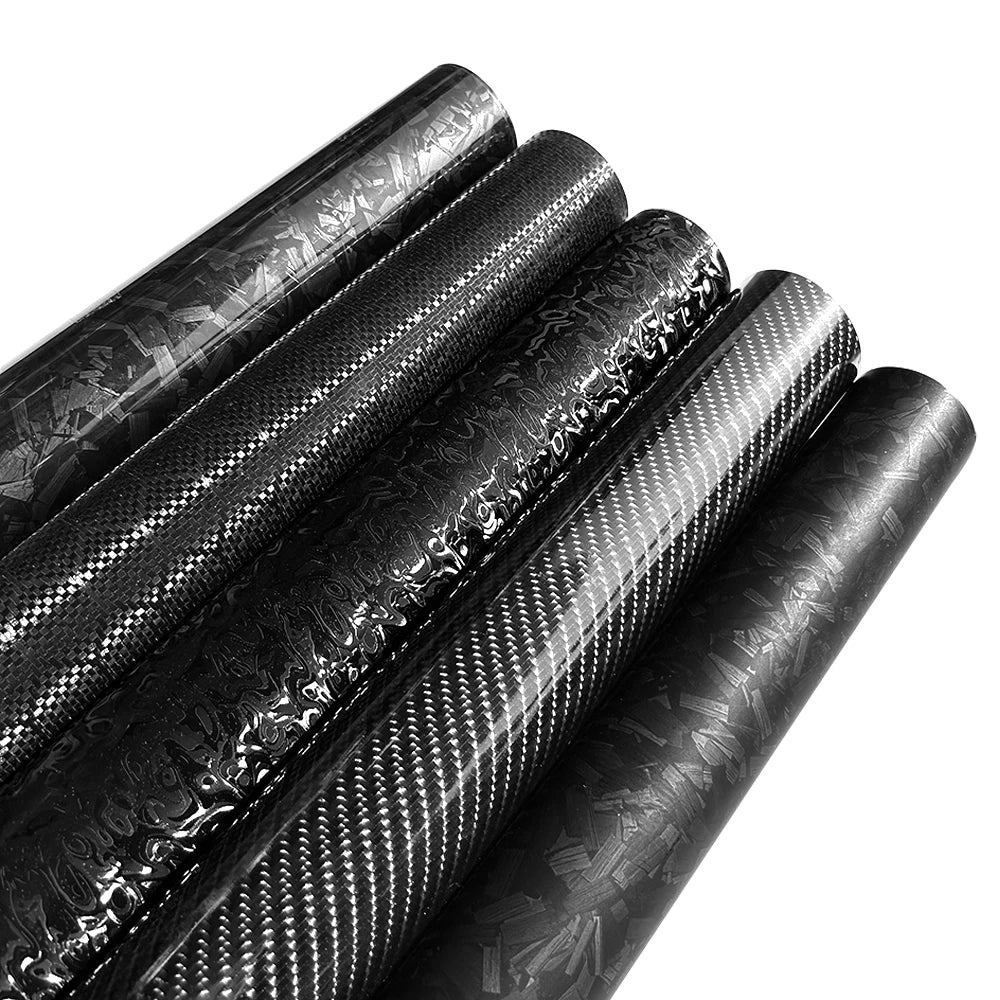 Black Forged Carbon Fiber Vinyl Wrap Film for Car & Motorcycle (DIY) - image 3