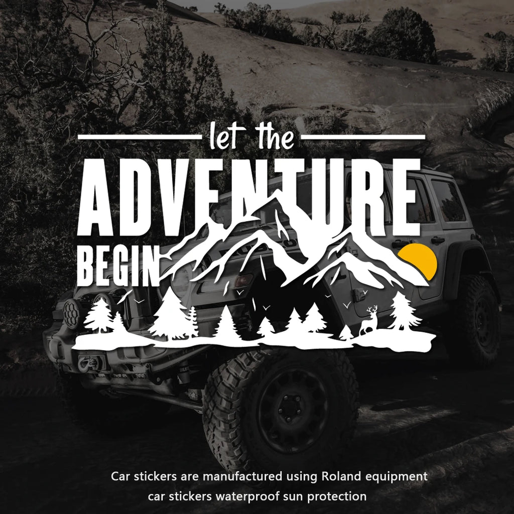 Let the Adventure Begin Vinyl Car Decal, 25, 40 or 50cm