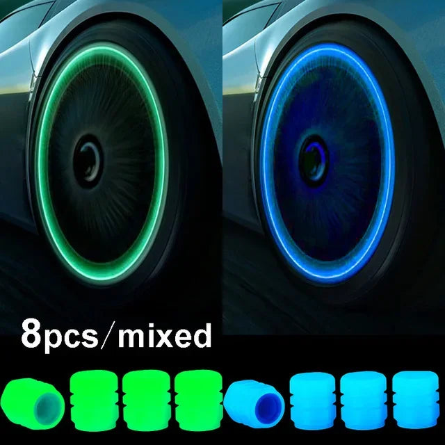 Glow in Dark Tire Valve Caps - Luminous Car Wheel Stem Covers - image 13