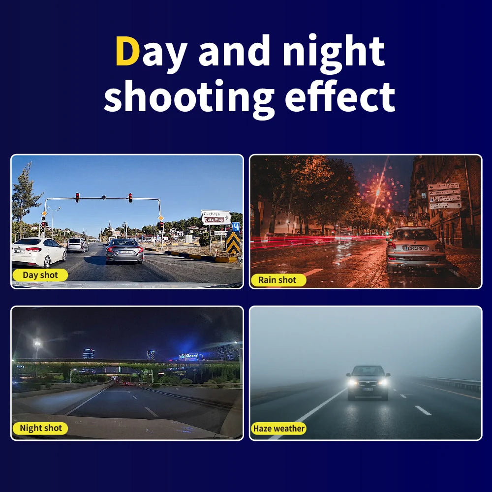 3-Camera Dash Cam with Front, Interior, and Rear Views