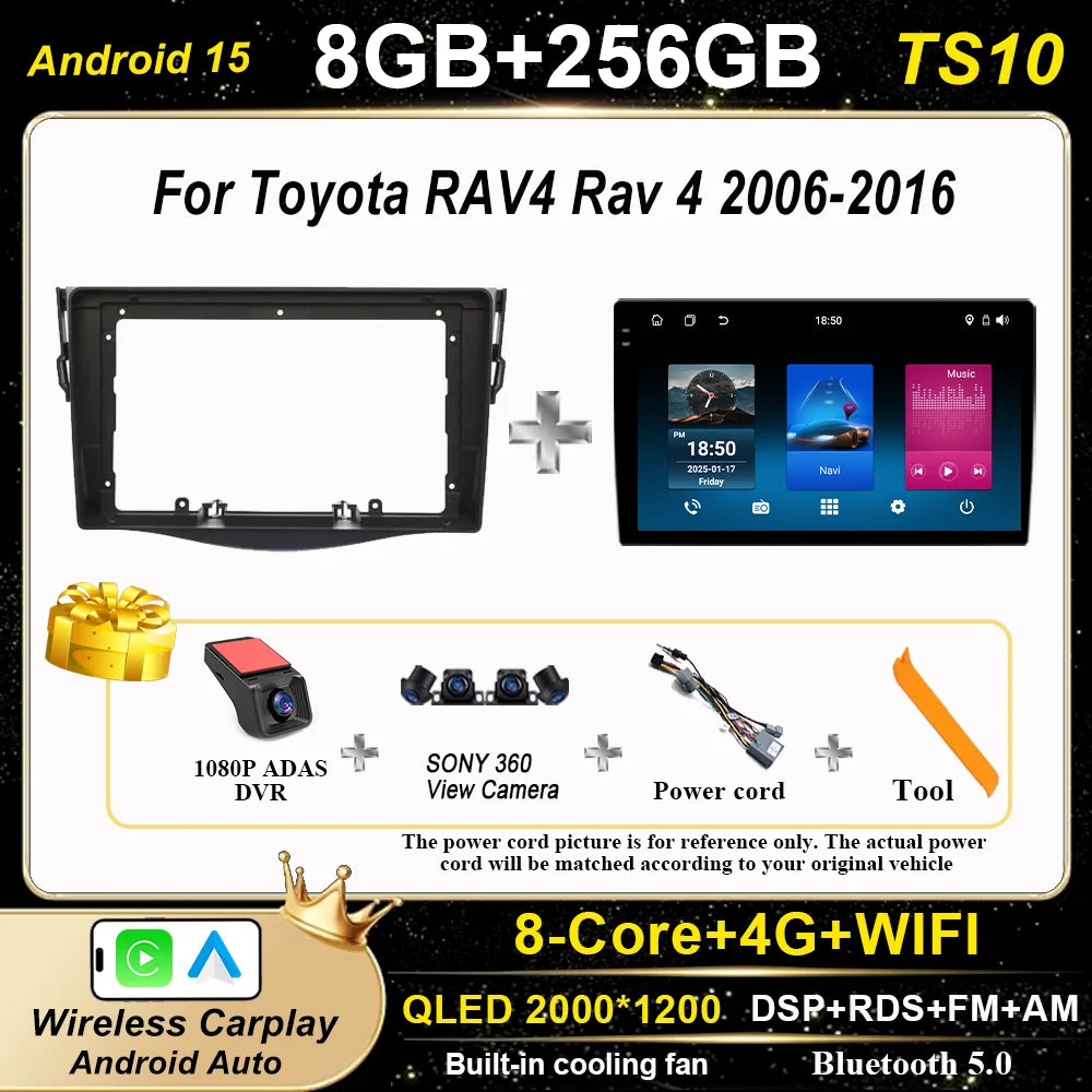 Toyota RAV4 2006-2016 Android Auto Car Stereo GPS Multimedia Player - image 14