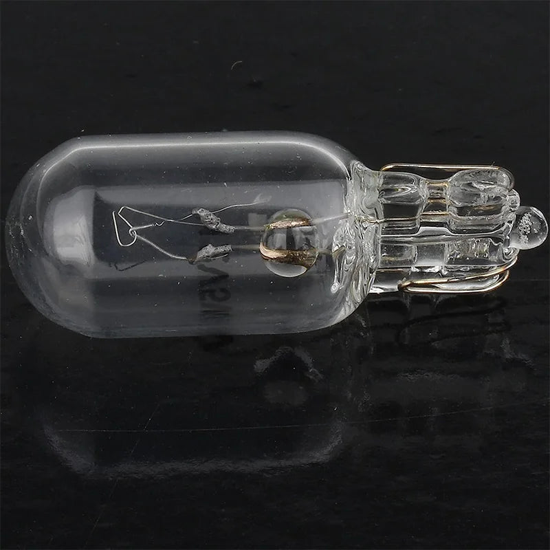 T10 W5W 194 501 Glass Wedge Car Bulbs 12V 5W, 10 Pack