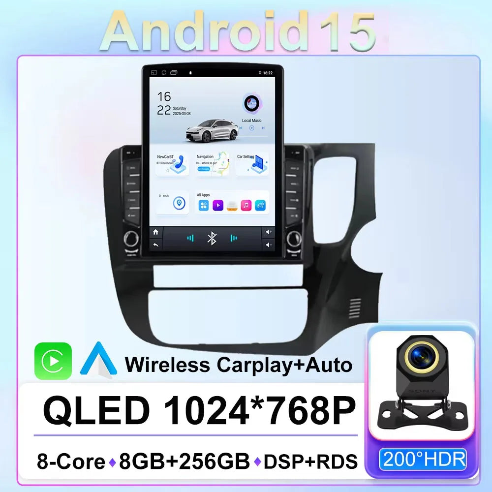9.7" Android Car Stereo with CarPlay & GPS for Mitsubishi Outlander