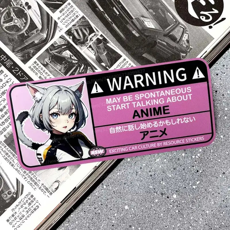 Cartoon Airbag Warning Car Decal, Waterproof Sticker - view 5