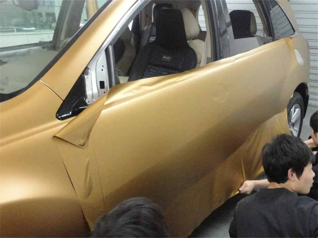 Gold Matte Vinyl Wrap – Waterproof DIY Sticker for Car & Motorcycle - image 5