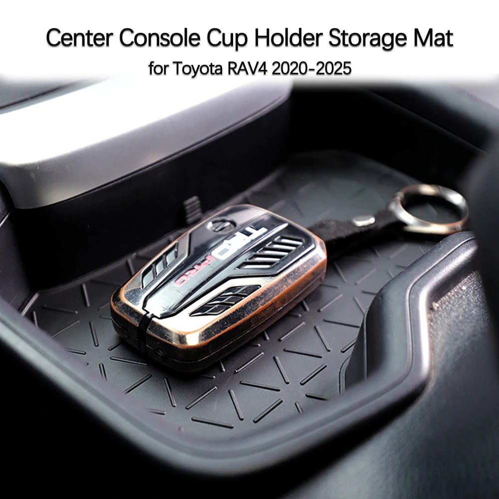Silicone Center Console Cup Holder Mat for Toyota RAV4 2020-2025