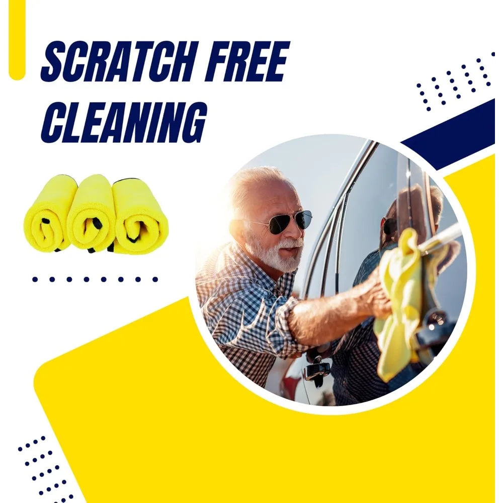 3/5/10pcs Towels for Cars - Soft & Lint-Free - Cleaning Rags Cloths for Car Wash Detailing Drying & Home Cleaning Supplies