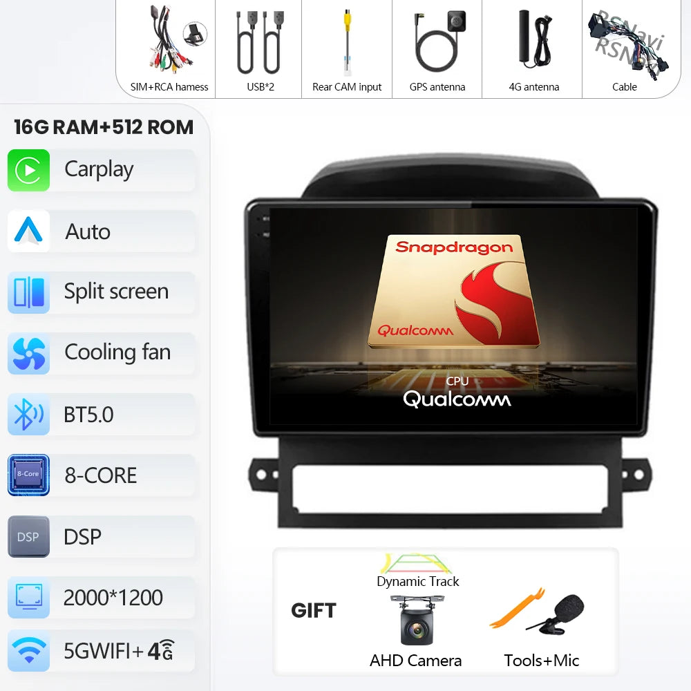 9 Inch Android CarPlay Radio for Chevrolet Captiva 2008-2012 - image 24