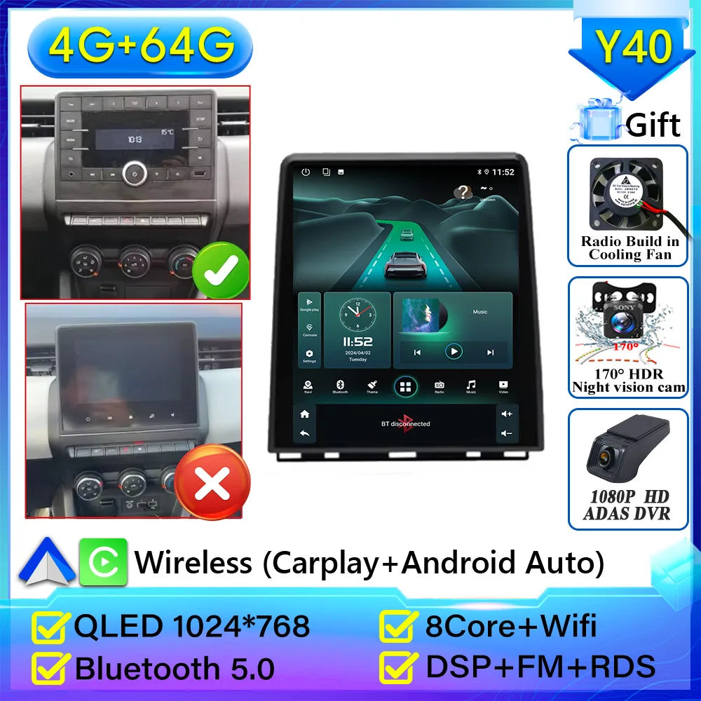 Renault Clio 5 Multimedia Car Radio with Android Auto & GPS - image 12