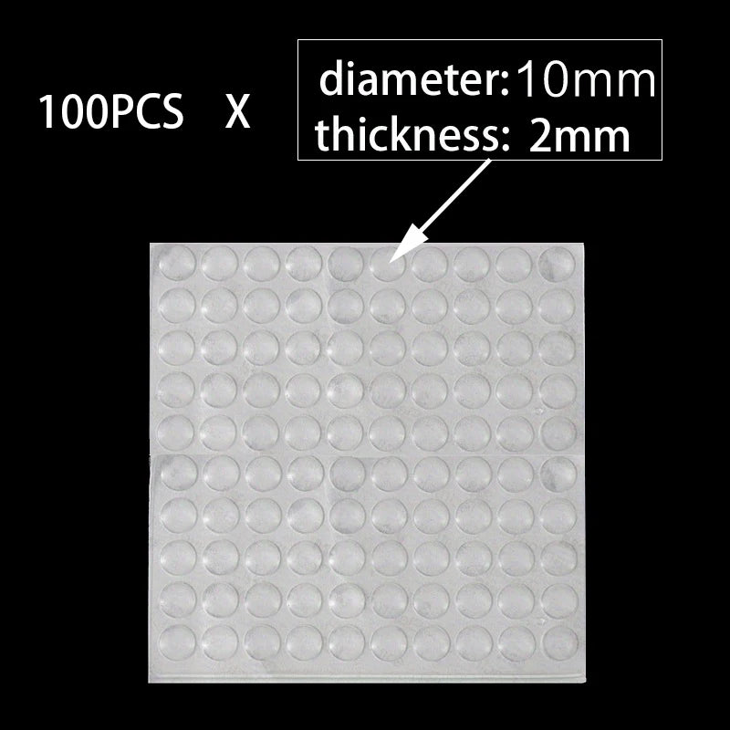 100pc Soft Silicone Anti-Slip Bumper Pads for Cabinets and Drawers - view 15