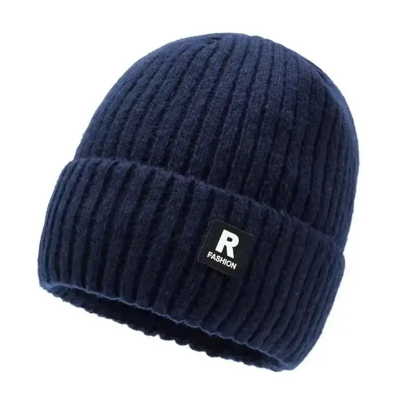 Fleece-Lined Winter Beanie Hat – Thick Knit Wool Cap