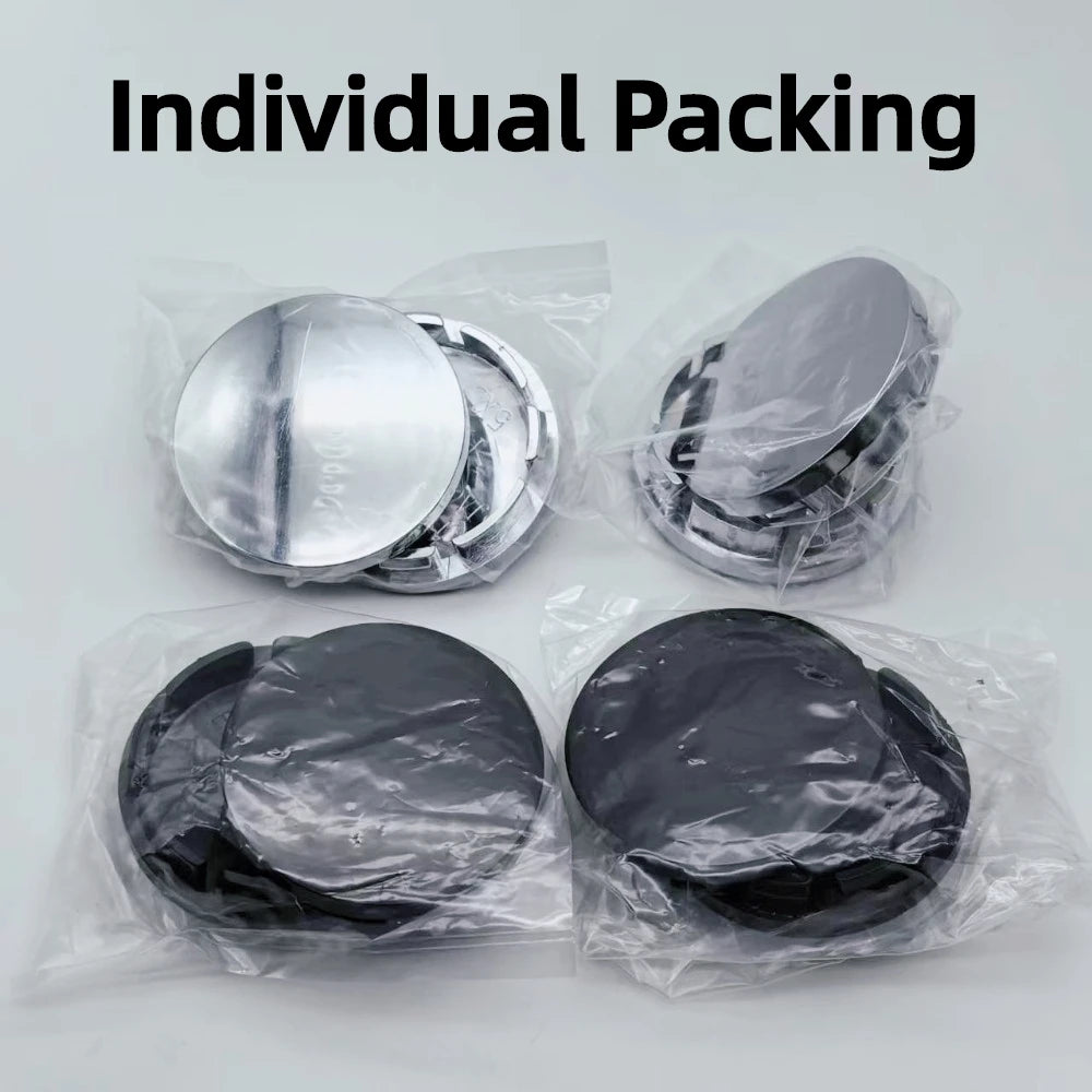 56mm Blank ABS Wheel Center Caps, Universal 4-Pack - image 6