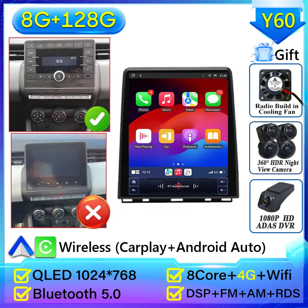 Renault Clio 5 Multimedia Car Radio with Android Auto & GPS - image 13