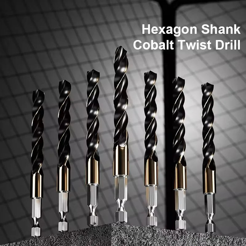 Hex Shank Twist Drill Bit Set - 1.5-7.5mm for Wood & Metal
