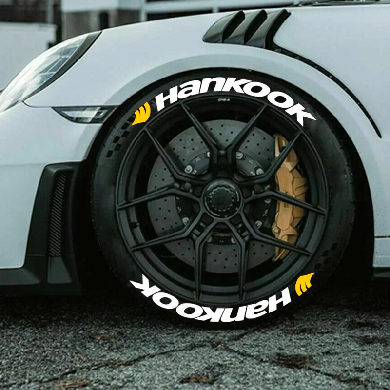 Permanent 3D Rubber Tire Lettering Stickers for 15-24 Inch Wheels