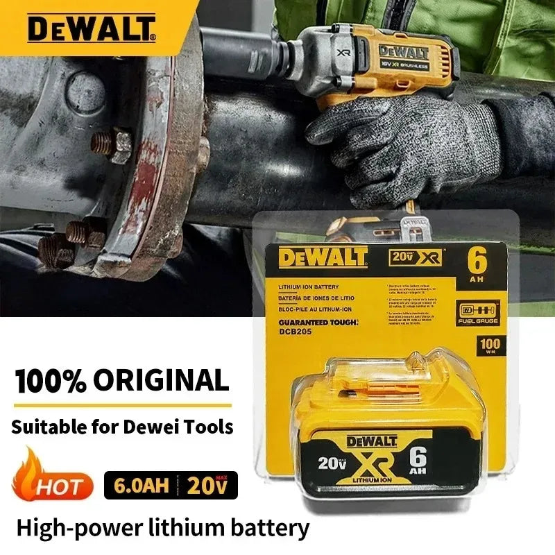 20V 6Ah Li-Ion Replacement Battery for DeWalt DCB206 DCB205 - image 2