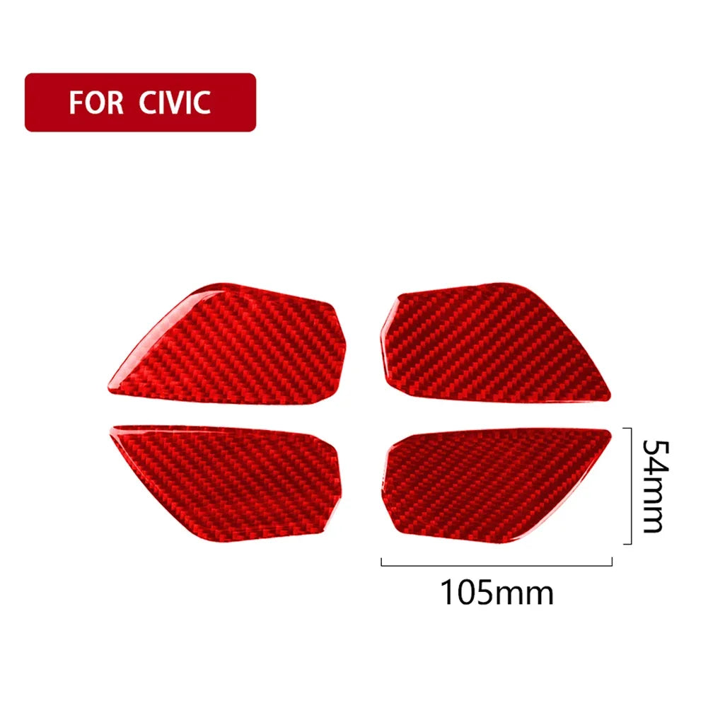Door Handle Bowl Cover Trim Stickers for Civic 2016-2019, 4-Pack