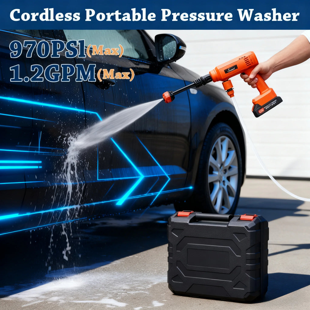 Power Blaster Cordless Car Pressure Washer – Portable Water Spray Gun - image 2