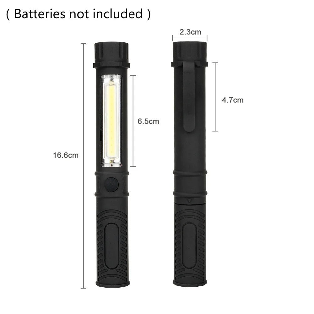 Multifunction COB LED Mini Pen Light Work Inspection LED Flashlight Stonego Torch Lamp With the Bottom Magnet and Clip