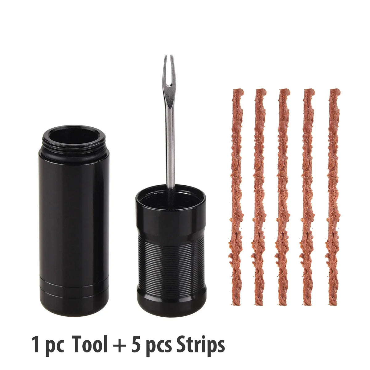 Tubeless Tire Repair Kit for Road & MTB Bikes - Rubber Plugs, Bacon Strips & Insertion Tool for Puncture Fixes