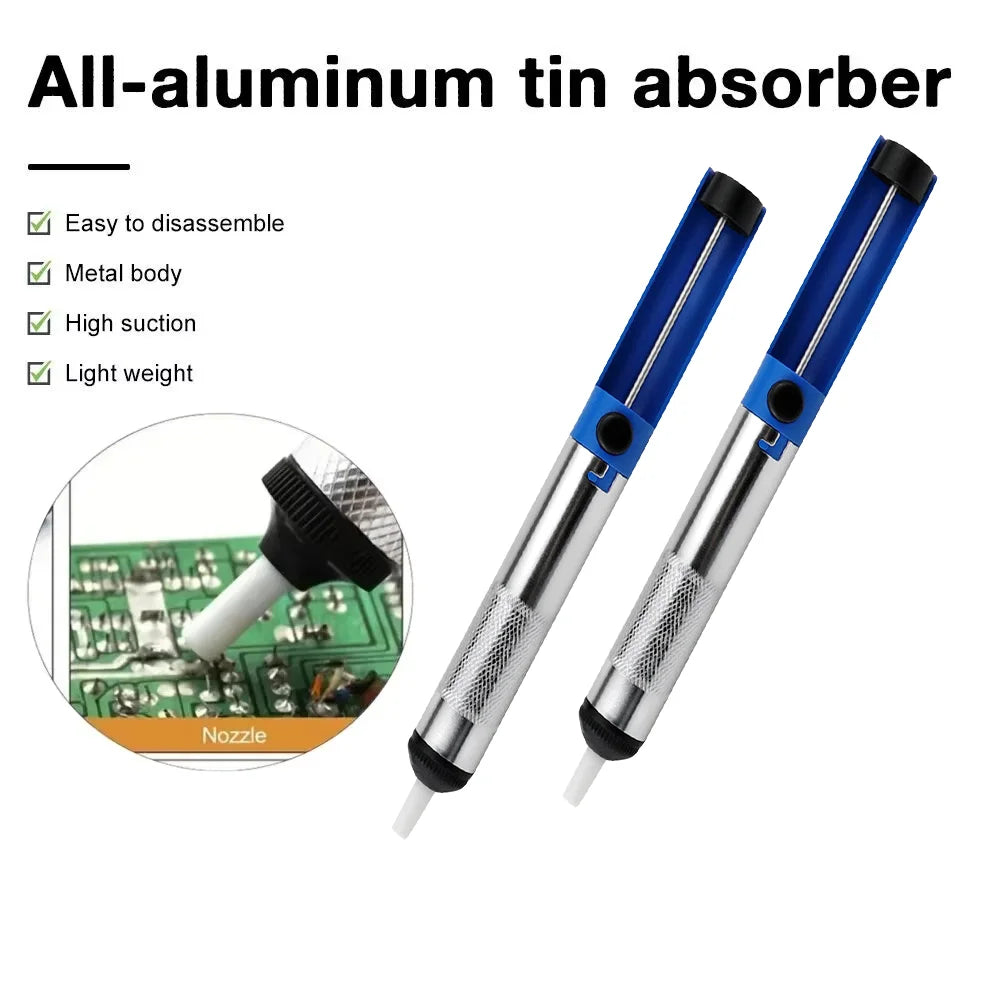 Aluminum Metal Desoldering Pump Suction Tin Gun Soldering Sucker Pen Removal Vacuum Desoldering Pump Tool