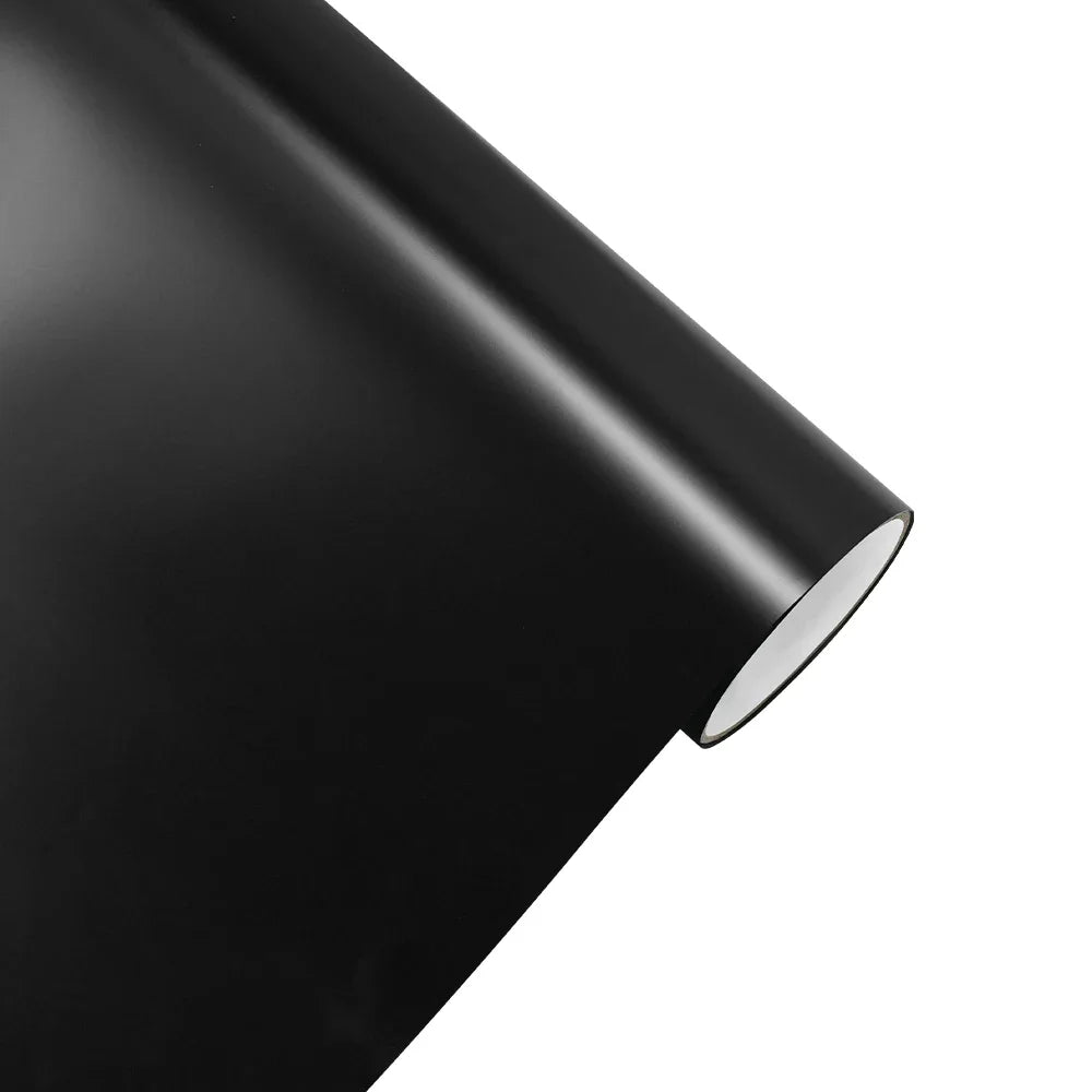 Satin Black Vinyl Wrap - Bubble-Free Car Customization Film