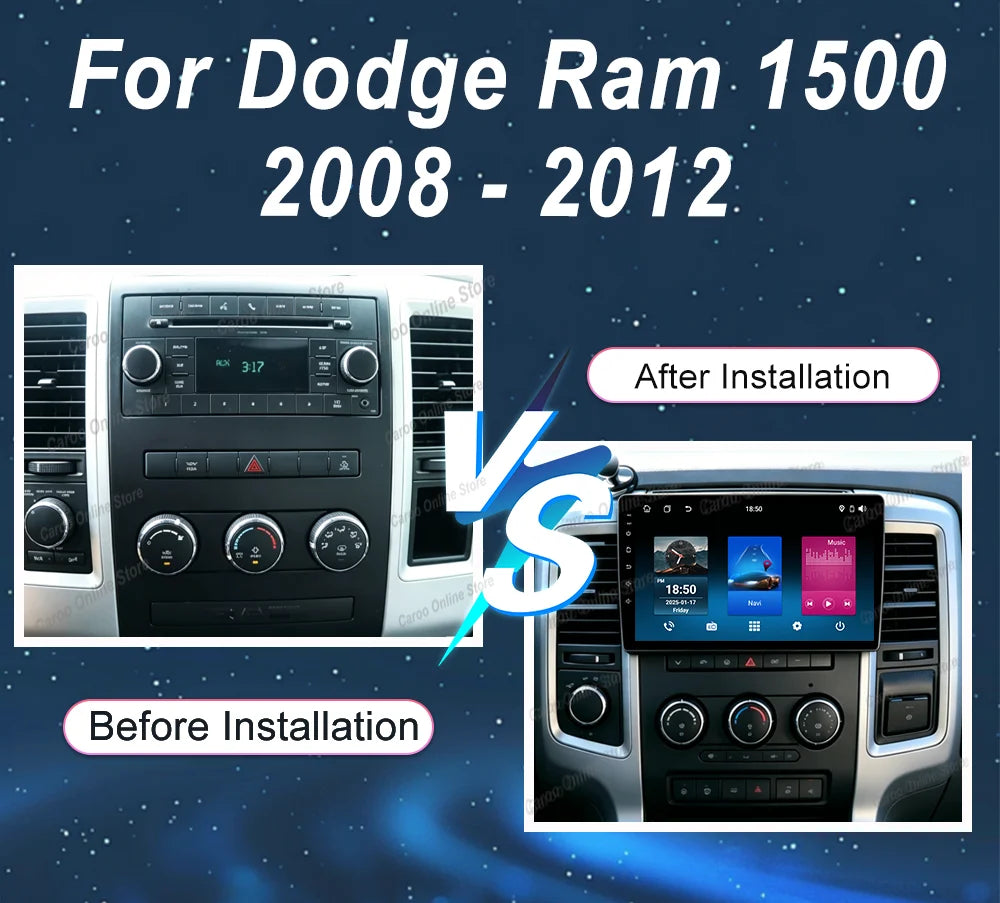 10-Inch Touchscreen Android Car Stereo for Dodge Ram 1500 2008-2012 - image 2