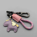 1PC Genuine Leather Car Keychain Minimalist Key Holder with Premium Strap Durable Key Ring for Men Women Couple Gift