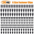 190-Piece Car Fastener Set - ABS Push Rivets, 6 Sizes - image 6