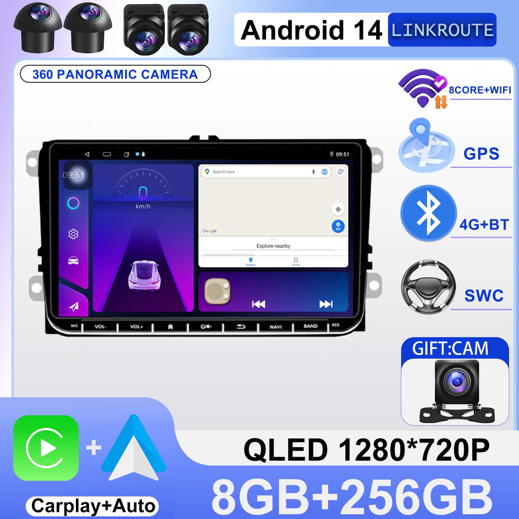 Android Car Radio for VW Golf, Tiguan, CC & Passat
