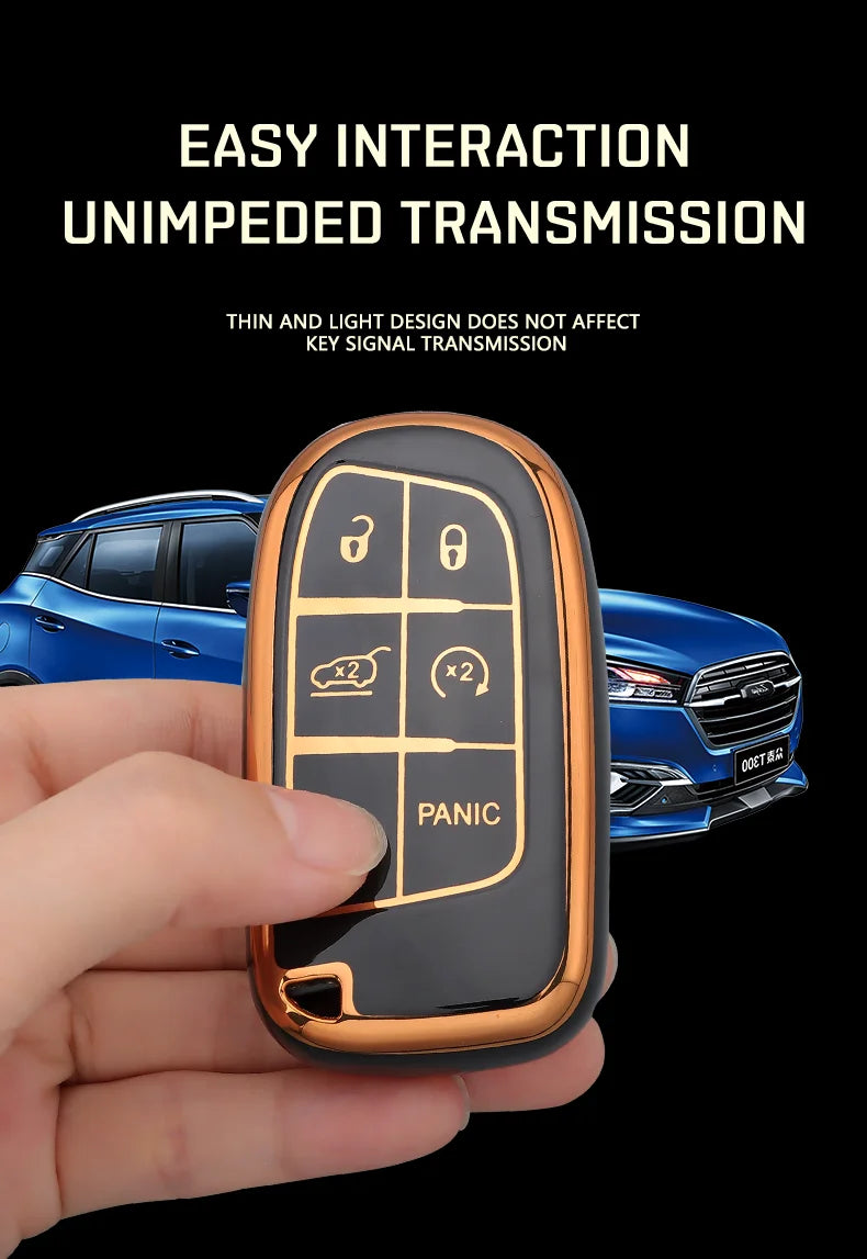 TPU Remote Key Case Cover for Jeep Dodge Ram Fiat Vehicles - image 14
