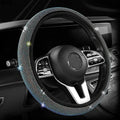 Fashion Crystal Car Steering Wheel Cover 38cm Breathable Anti Slip PU Rhinestone Car Decoration Diamond Car Accessories
